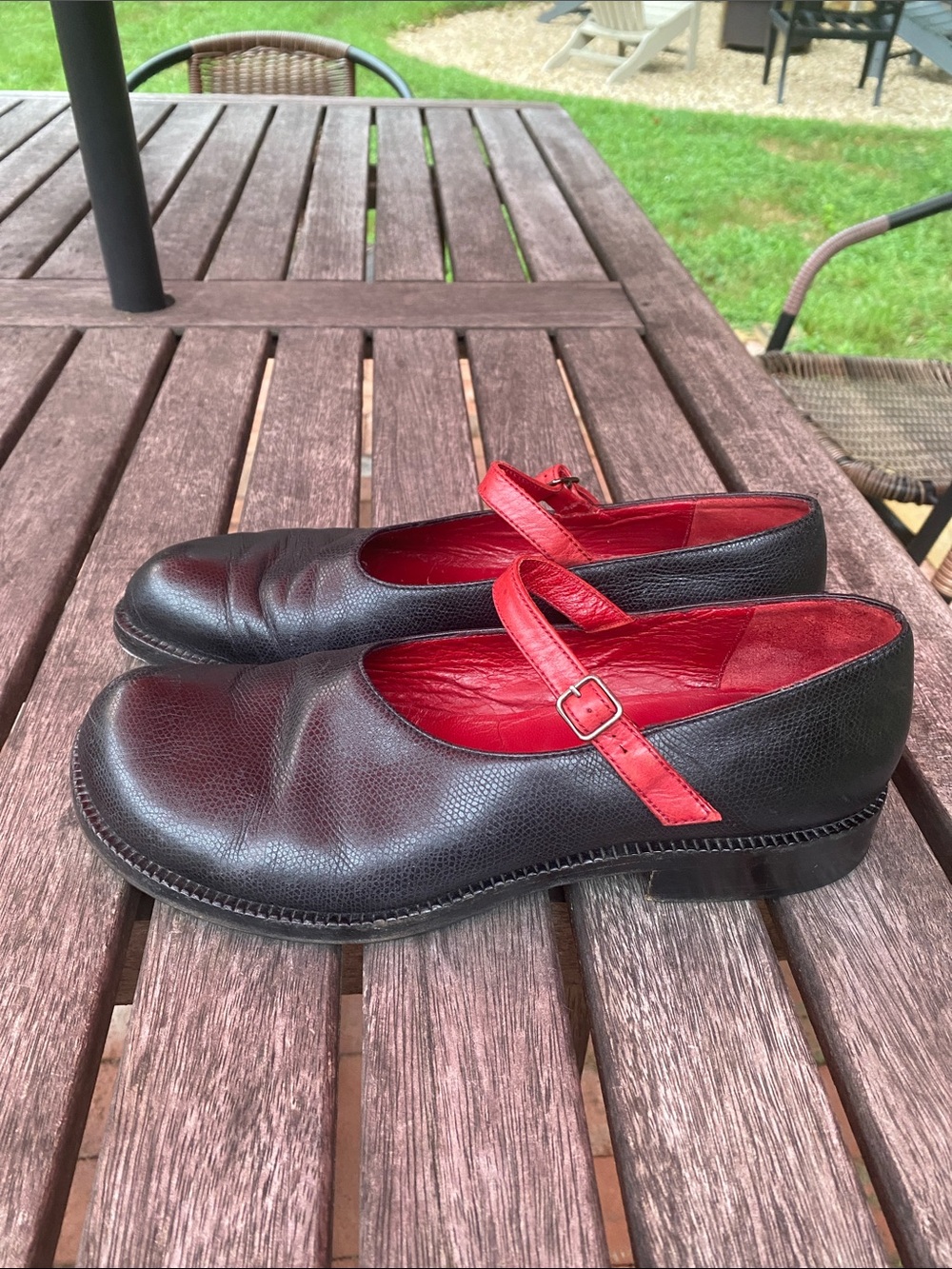 Henry Beguelin Barney’s Women’s Black Leather Mary Jane Flats